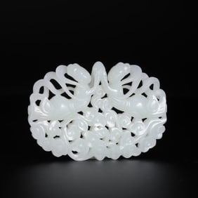 Chinese Liao Dynasty Hetian White Jade Flying Apsaras Pendant