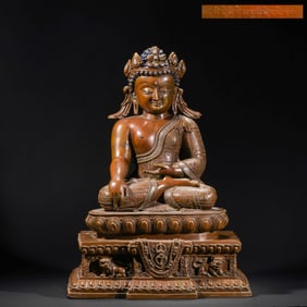 Chinese Ming Dynasty Alloy Bronze Seated Buddha