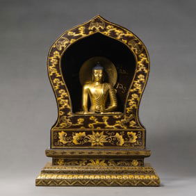 Chinese Ming Dynasty Gilded Bronze Seated Buddha