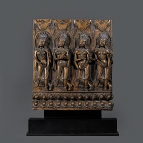 Chinese Ming Dynasty Alloy Bronze Buddha Standing Statue