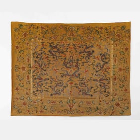 Chinese Qing Dynasty Nine Dragons Kesi