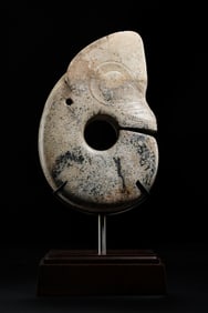 Chinese Neolithic Hongshan Culture Chicken Bone White Jade Pig Dragon