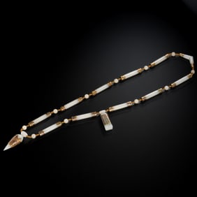 Chinese Liao Dynasty Hetian Jade Necklace