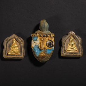 A group of ancient Persian cultural Buddha statues