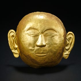 Chinese Tang Dynasty Pure Gold Mask