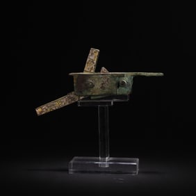 Chinese Warring States Period Inlaid Gold and Silver Crossbow