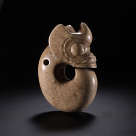 Chinese Neolithic Hongshan Culture Chicken Bone White Jade Pig Dragon