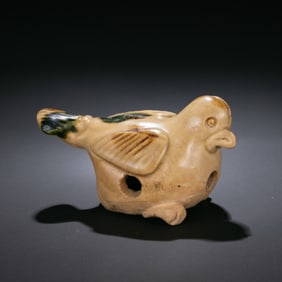 Chinese Tang Dynasty Changsha Kiln Dotted Bird Shaped Medal