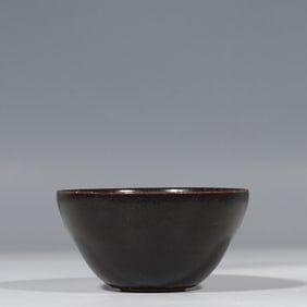 Black-glazed bowl from Jizhou kiln in Southern Song Dynasty, China