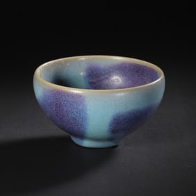 China Northern Song Dynasty Jun kiln sky blue glaze hanging red cup