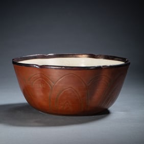 Chinese Northern Song Dynasty Ding kiln white porcelain flower-mouthed bowl