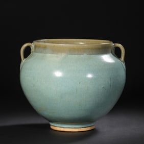 Chinese Northern Song Dynasty Jun kiln sky blue glaze double-handled jar