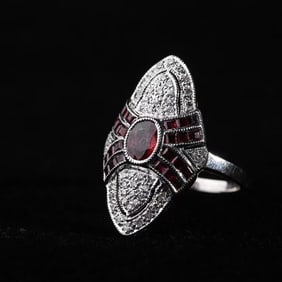 Art Deco period, natural ruby ring