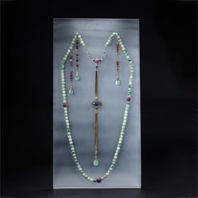 Chinese Qing Dynasty Jade 108 Seeds Imperial Beads