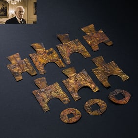 A set of ancient Chinese pure gold coins