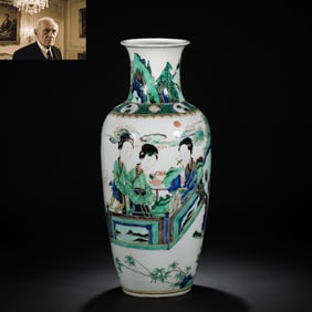 Chinese Qing Dynasty Character Story Vase