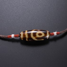 Pure Dzi Bead Necklace from the Tang Dynasty, China