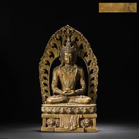 Chinese Ming Dynasty Alloy Bronze Seated Buddha
