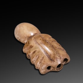 Chicken bone and white jade artifacts from the Hongshan culture of the Neolithic period in China