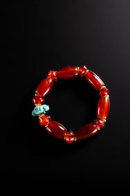 Chinese Warring States Period Red Agate Bracelet