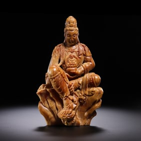 Chinese Liao Dynasty beeswax statue of Guanyin