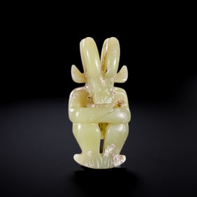 Jade Sun God Statue of Hongshan Culture, China, Hongshan Period