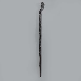 Chinese Qing Dynasty wooden cane