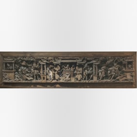 Chinese Qing Dynasty wood carving