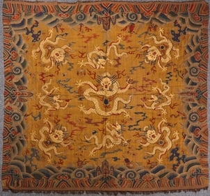 Chinese Qing Dynasty Nine Dragons Kesi