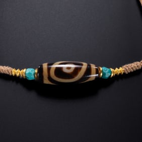 Pure Dzi Bead Necklace from the Tang Dynasty, China