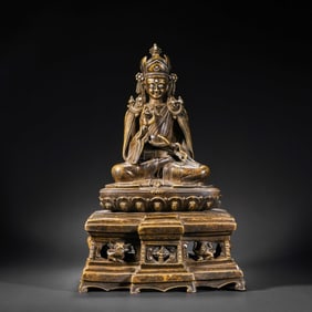 Chinese Ming Dynasty Alloy Bronze Seated Buddha