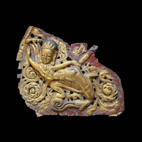Chinese Ming Dynasty Gilded Bronze Buddha Plate