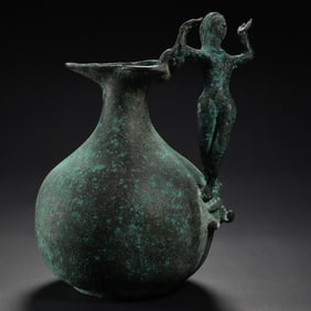 Ancient Roman period, goddess bronze wine jug
