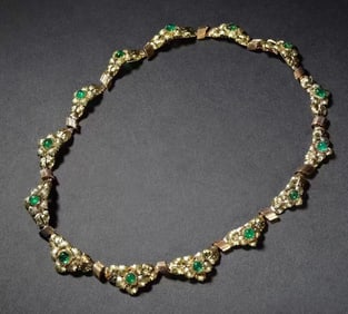Buccellati Antique Gold Leaf Fruit Pouch Necklace