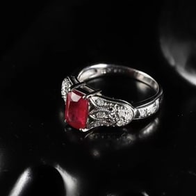 Burmese pigeon blood ruby ring