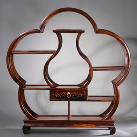 Chinese Qing Dynasty Rosewood Antiques Shelf