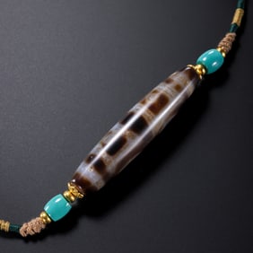 Pure Dzi Bead Necklace from the Tang Dynasty, China