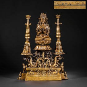 Chinese Ming Dynasty Alloy Bronze Seated Buddha
