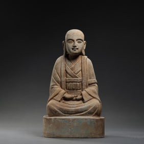 Chinese Ming Dynasty Bluestone Seated Buddha