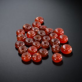 Chinese Liao Dynasty Red Agate Grinding Beads