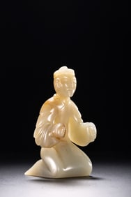 Chinese Han Dynasty Jade Kneeling Figure