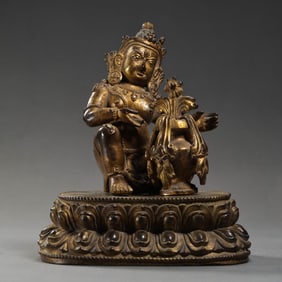 Chinese Ming Dynasty Gilt Bronze Seated Buddha