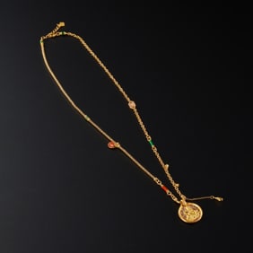 Chinese Tang Dynasty Pure Gold Necklace