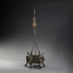 PIU period, bronze chandelier