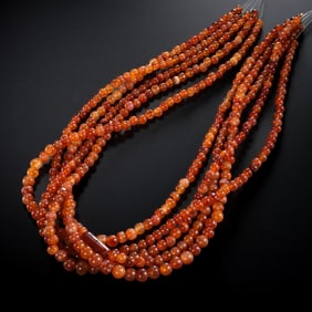 Before 2000, red agate necklace