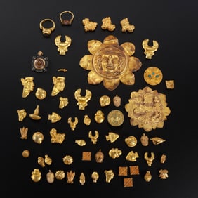 A set of ancient Persian culture, pure gold ornaments