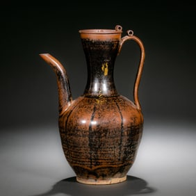 Chinese Song Dynasty Brown Glaze Ewer