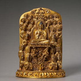 Chinese Ming Dynasty Gilt Bronze Seated Buddha