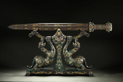 Chinese Warring States Period Inlaid Gold and Silver Sword