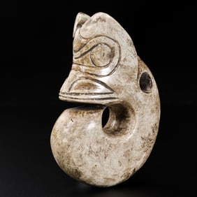 Chinese Neolithic Hongshan Culture Chicken Bone White Jade Pig Dragon